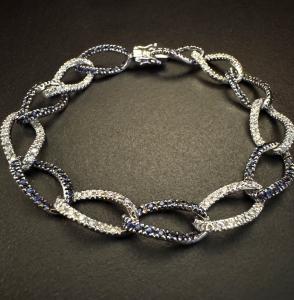Bracciale  con  Zaffiri  e  Diamanti